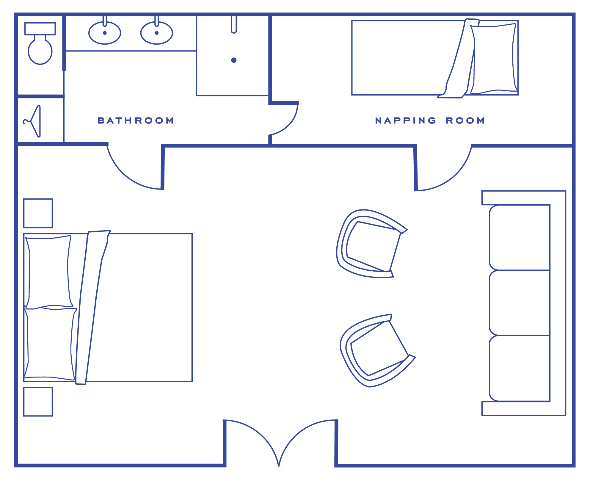 Grande Floor Plan | Hotel Lulu in Roundtop Texas