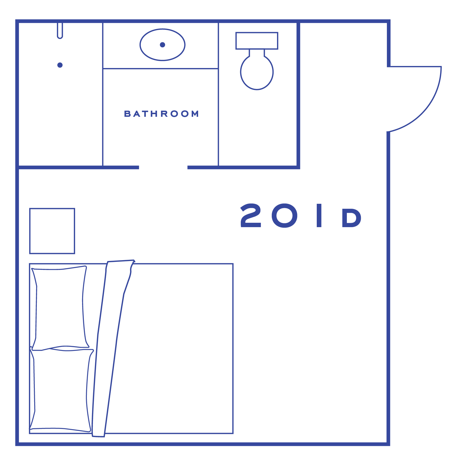Piccola 1 Floor Plan | Hotel Lulu in Roundtop Texas